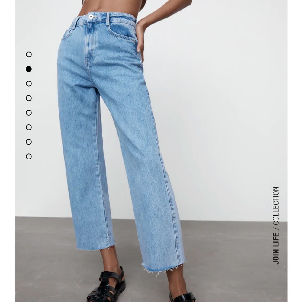Zara High Rise Straight Jeans